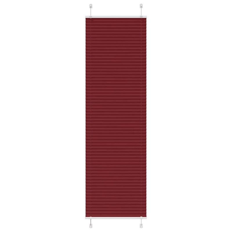 Store pliss rouge bordeaux 65x200 cm largeur du tissu 64,4 cm