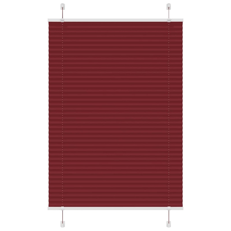 Store pliss rouge bordeaux 95x150 cm largeur du tissu 94,4 cm