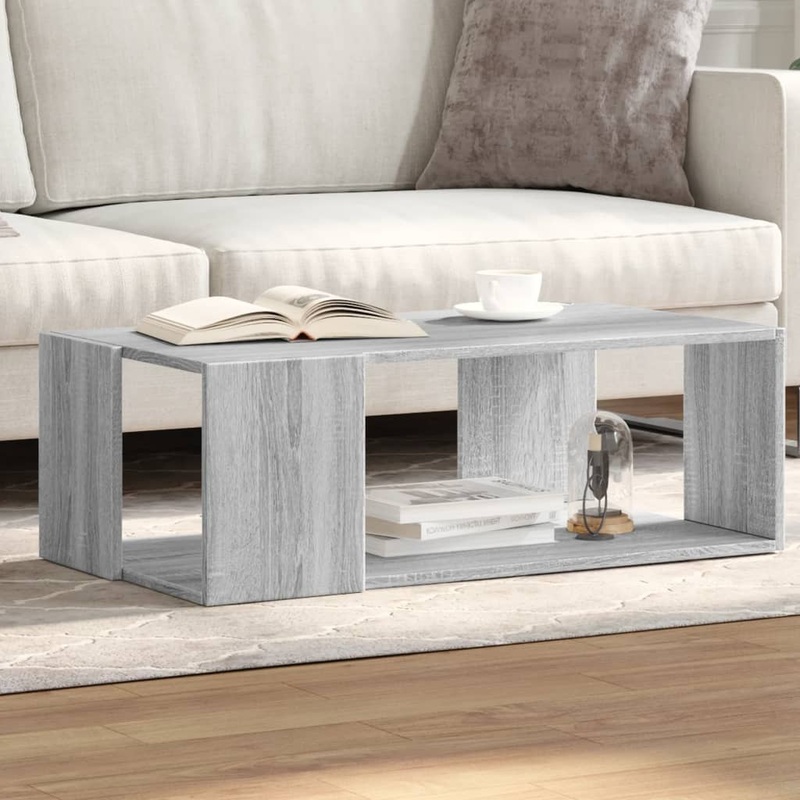 Table basse sonoma gris 89,5x48x30 cm bois d'ingnierie