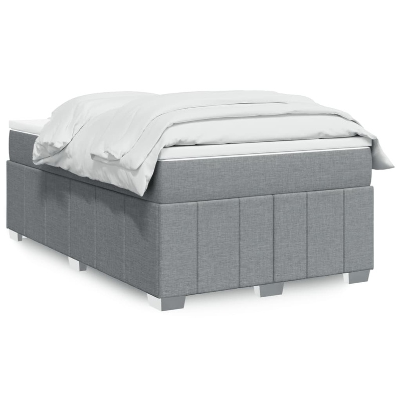 Sommier  lattes de lit avec matelas Gris clair 120x200cm Tissu