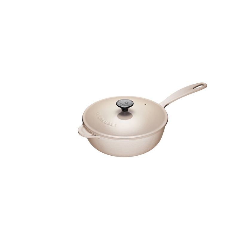 Saucier Pan, Meringue Enameled Cast Iron