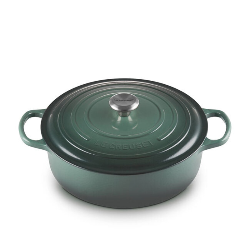 Shallow Round Oven, Artichaut Enameled Cast Iron
