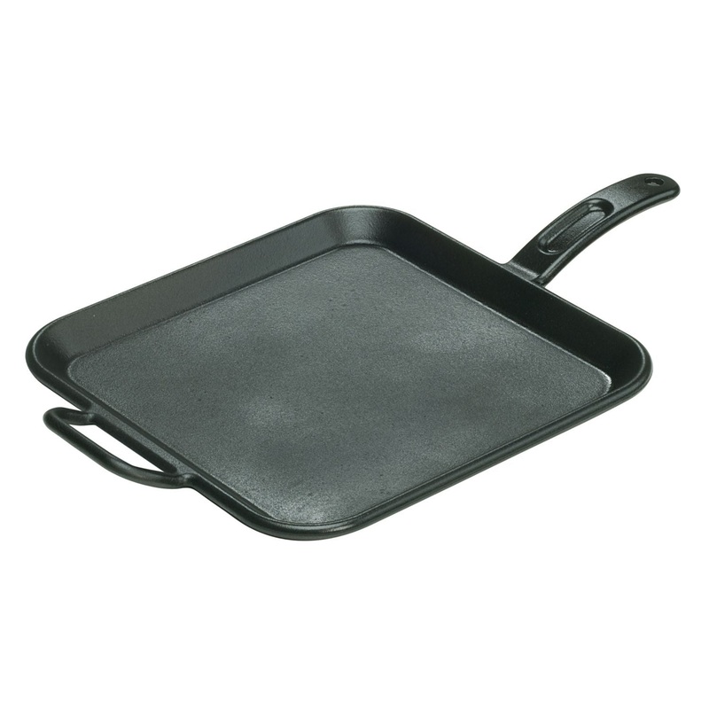 Square Griddle with Handle, Cast Iron