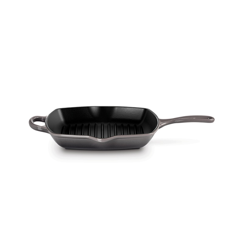 Square Skillet Grill, Oyster Enameled Cast Iron