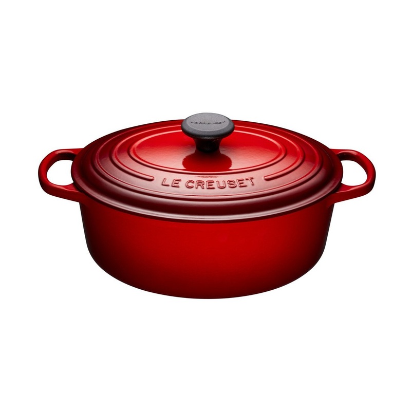 Oval Dutch Ovens, Cerise Enameled Cast Iron