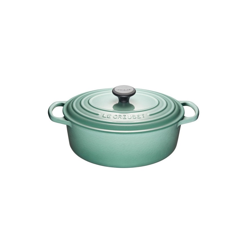 Oval Dutch Ovens, Sage Enameled Cast Iron