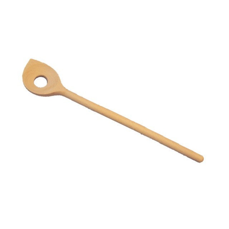 Pointed Wood Spoon with Hole