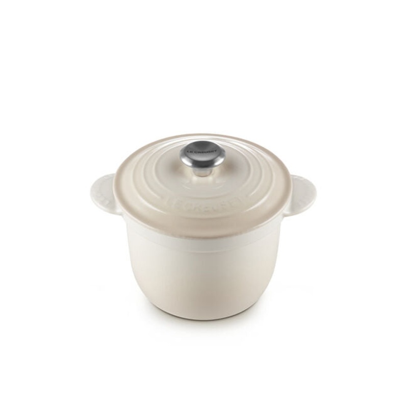 Rice Pot, Meringue Enameled Cast Iron