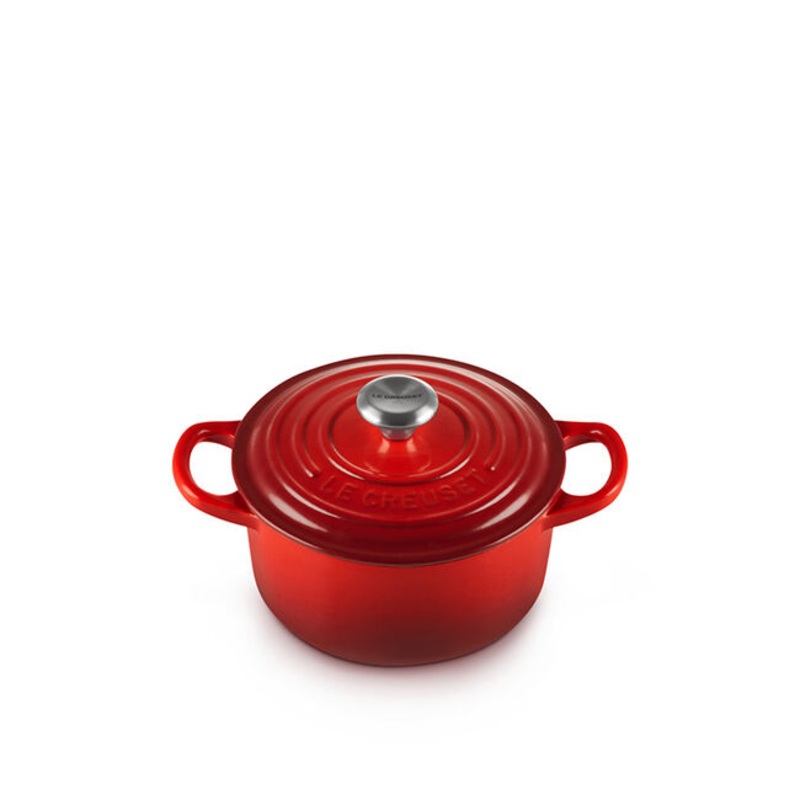 Round Dutch Ovens, Cerise Enameled Cast Iron