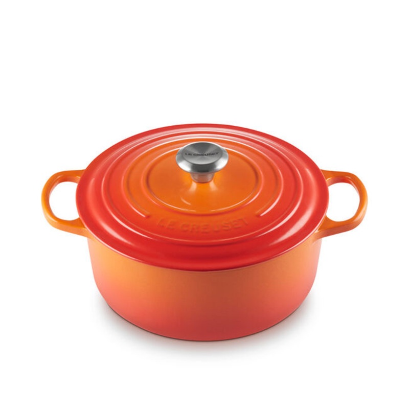 Round Dutch Ovens, Flame Enameled Cast Iron