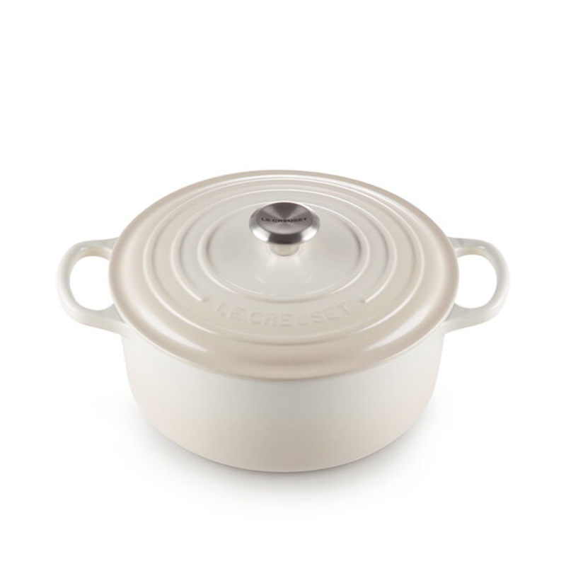 Round Dutch Ovens, Meringue Enameled Cast Iron