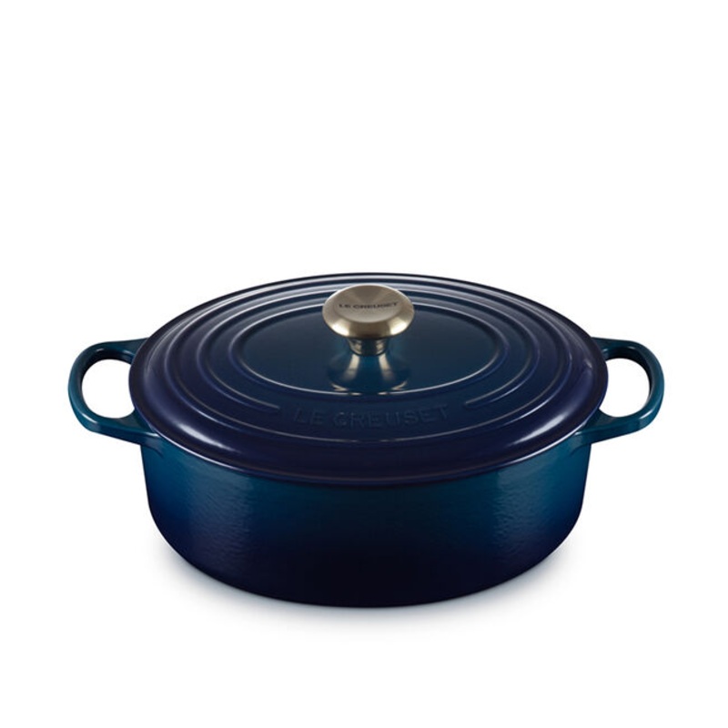 Oval Dutch Oven, Agave Enameled Cast Iron