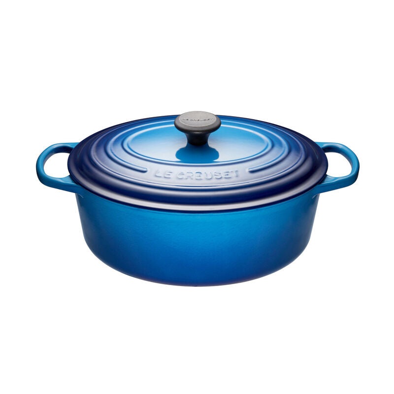 Oval Dutch Ovens, Blueberry Enameled Cast Iron