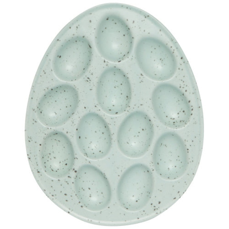 Deviled Egg Dish - Robin Blue