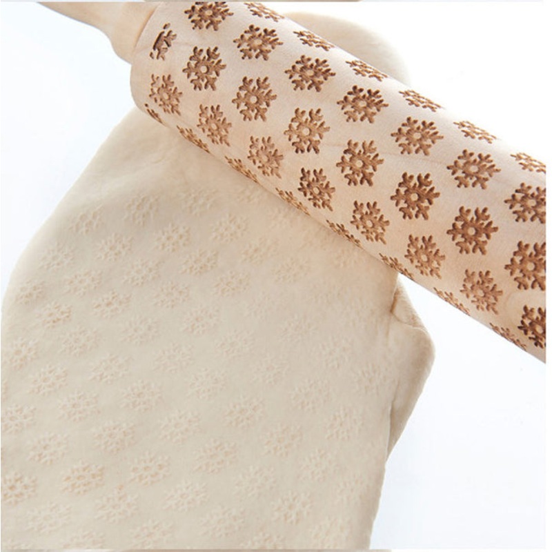 Embossed Snowflake Rolling Pin
