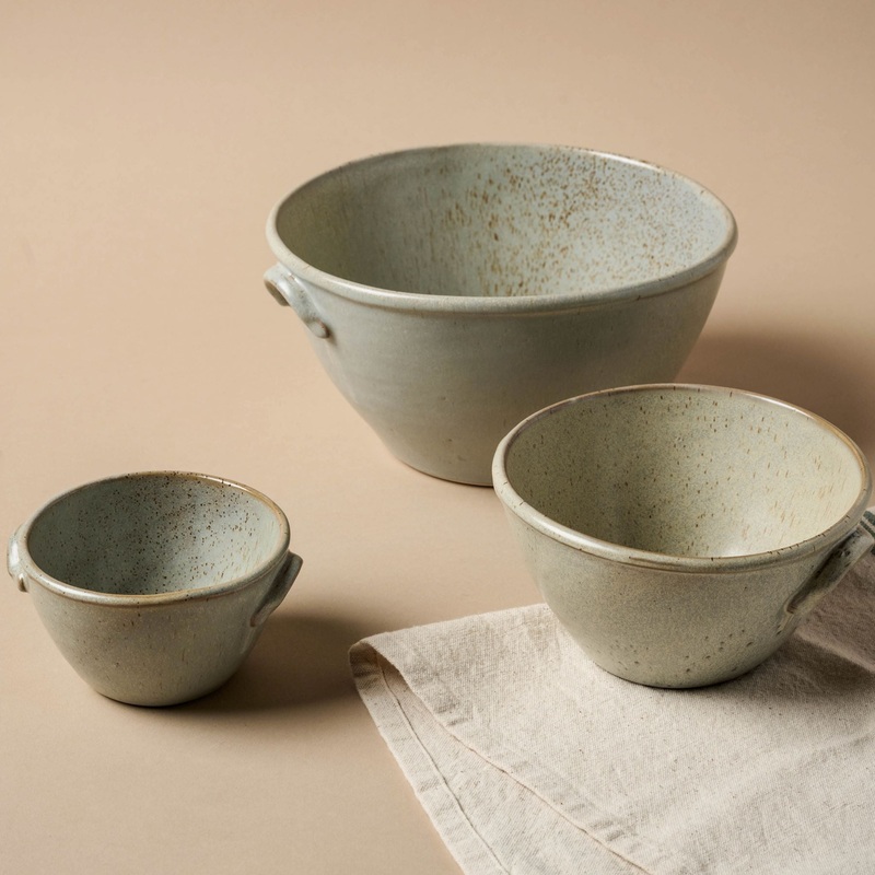 French Grey Serving Bowl Set