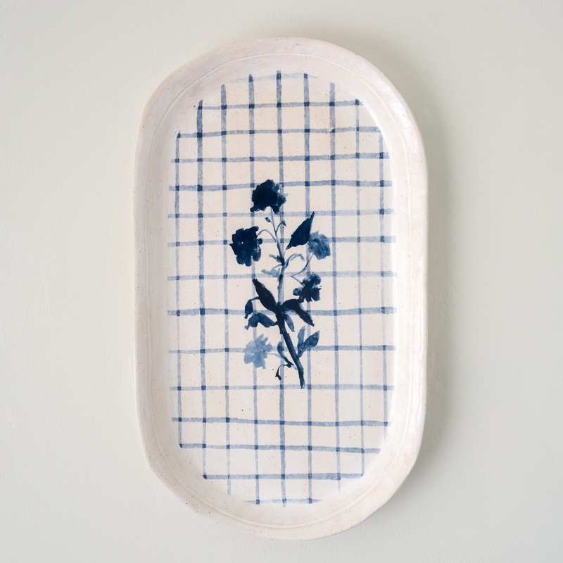 Lila Floral Serving Platter
