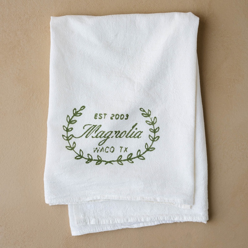 Sage Laurel Wreath Tea Towel