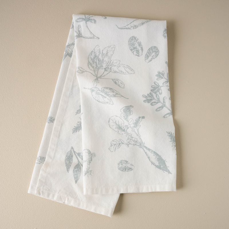 Veggie Print Tea Towel
