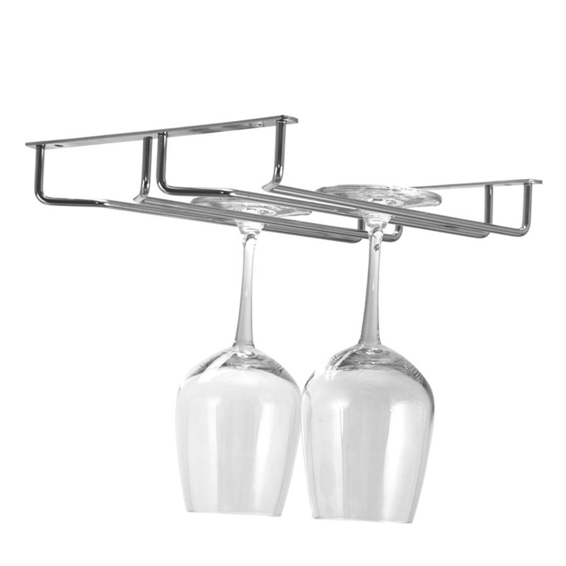 Avanti 28Cm Double Glass Stemware Rack (Chrome Plated - 6Mm Wire)
