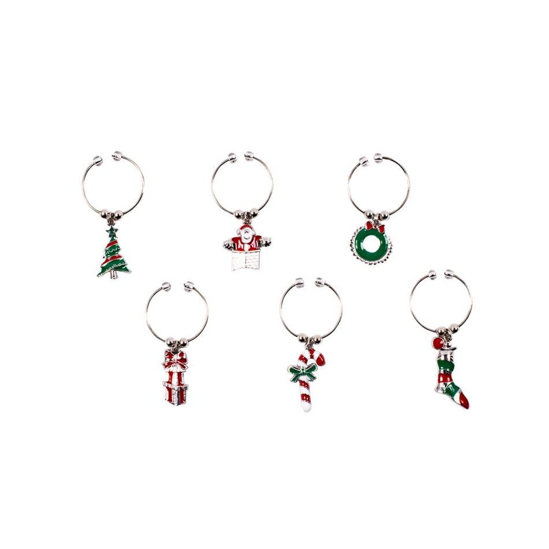 Avanti Wine Charms - Enamelled Christmas 15123