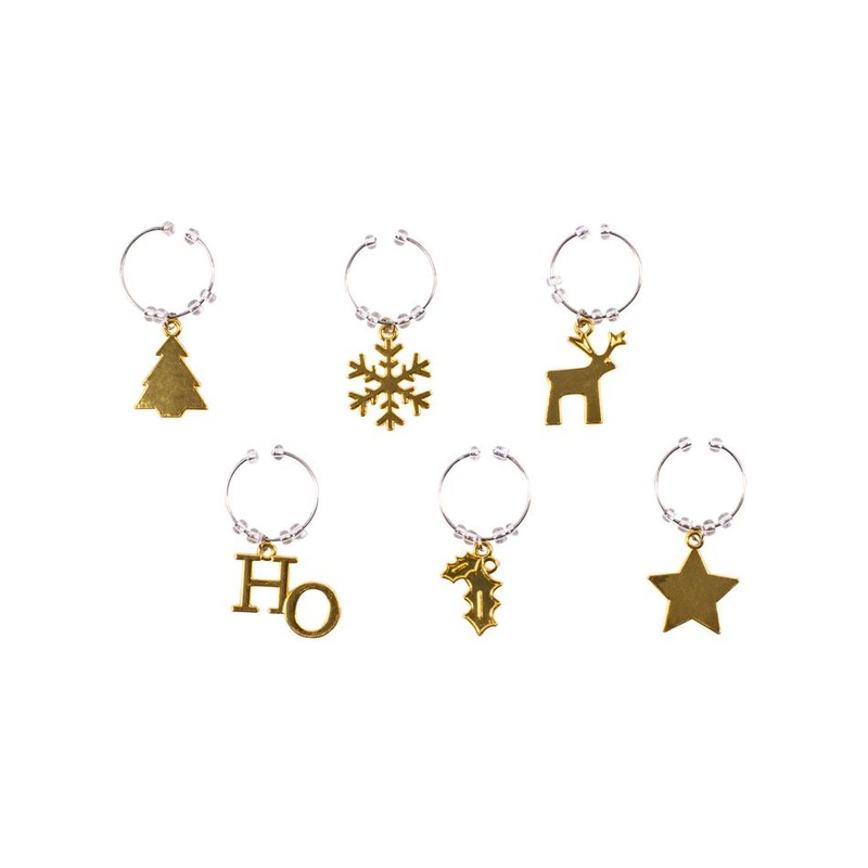 Avanti Wine Charms - Golden Christmas 15122