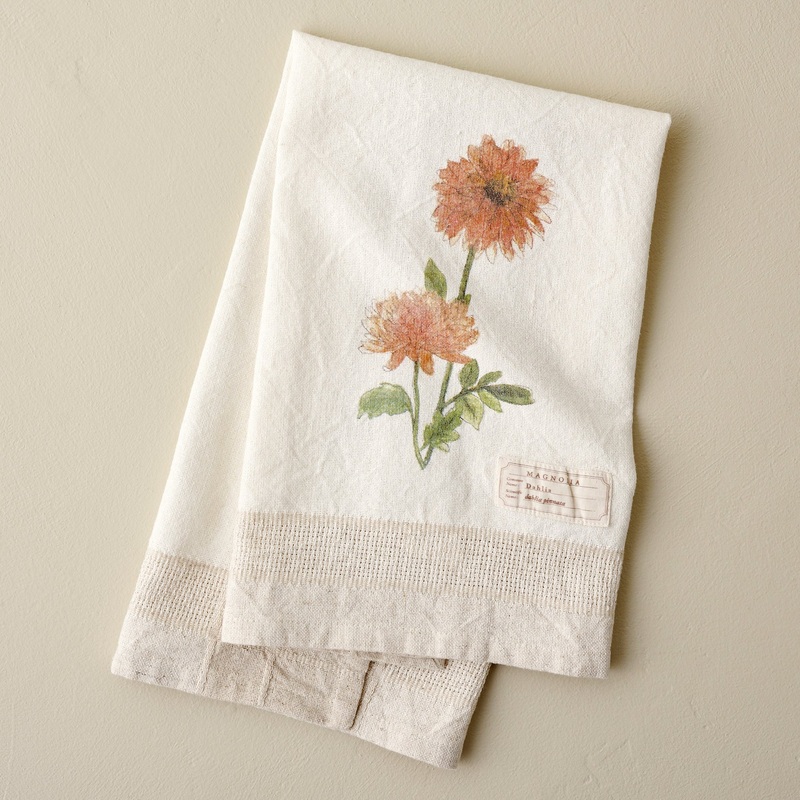Dahlia Garden Tea Towel