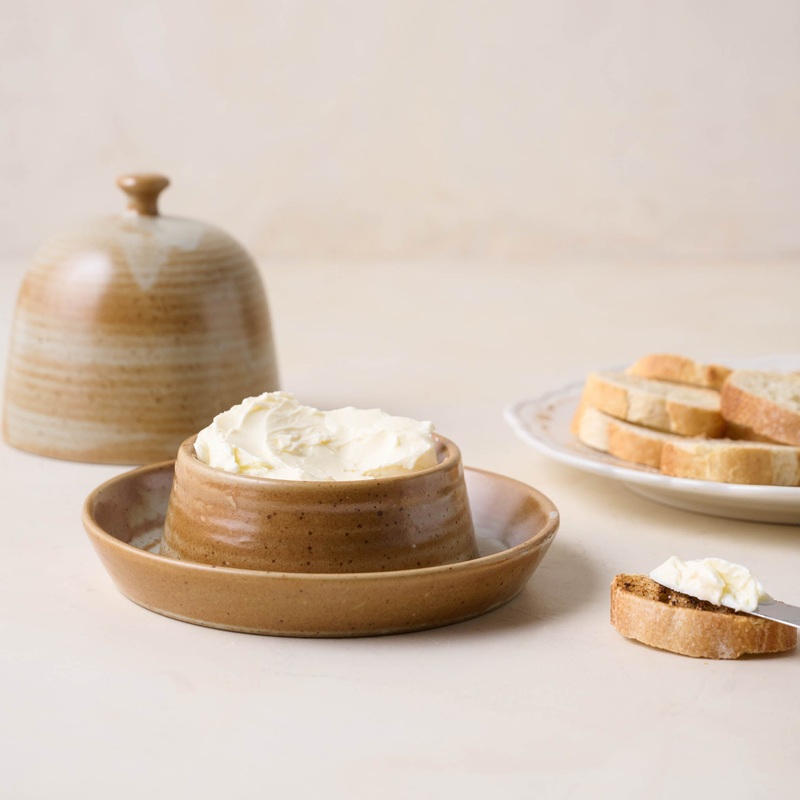 French Grey Reduction Fire Butter Dish