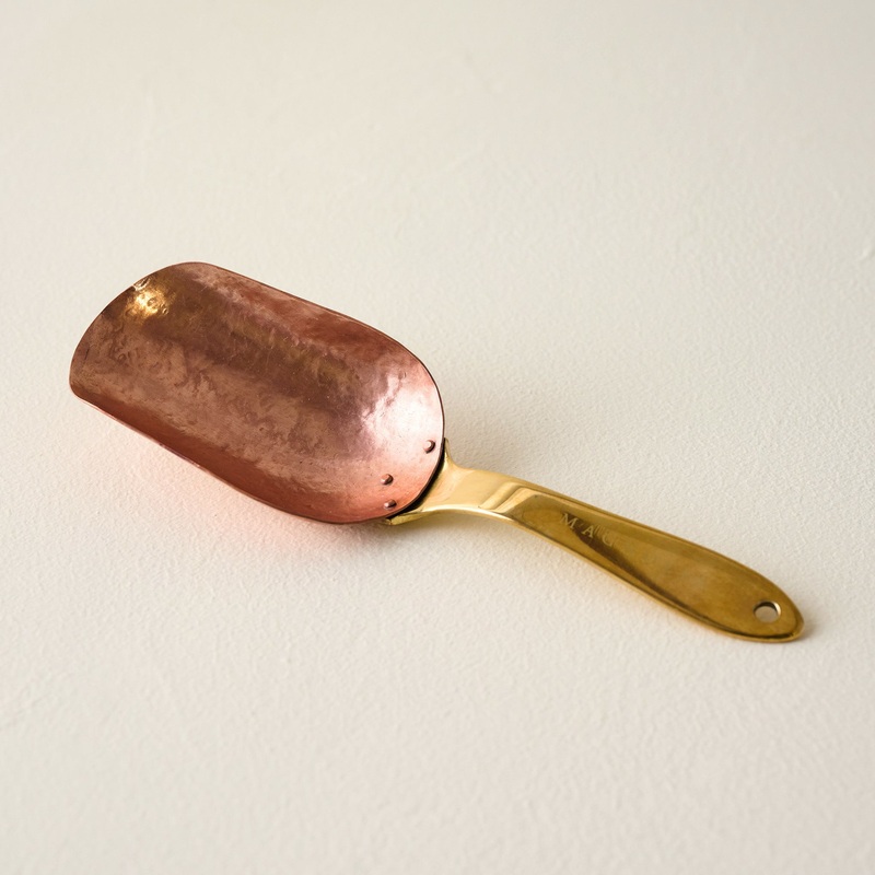 Handmade Copper and Gold Scoop