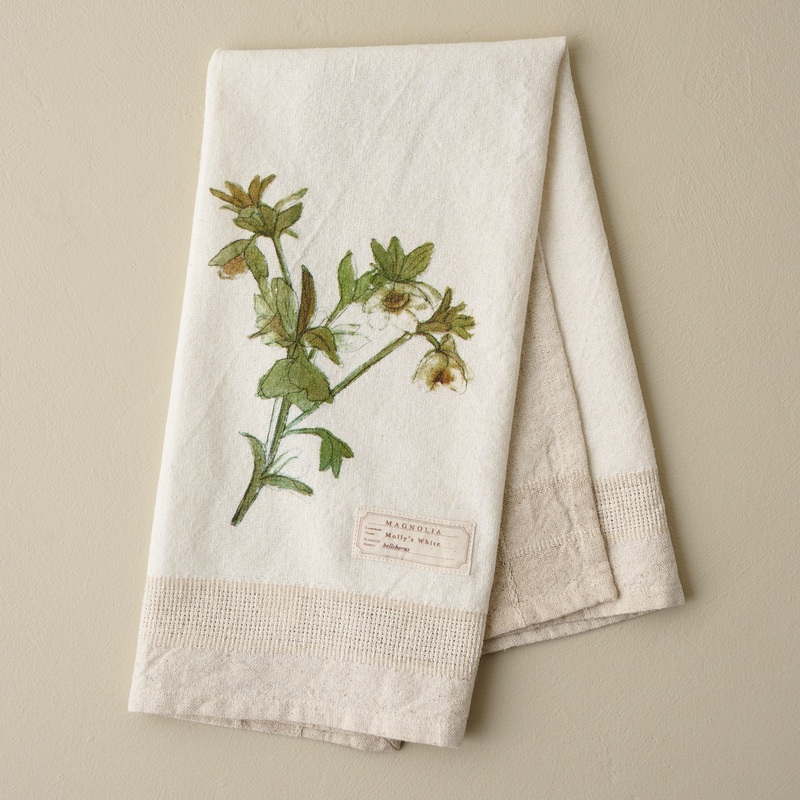 Molly's White Garden Tea Towel