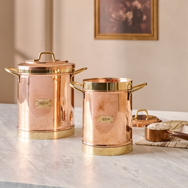 Vintage Inspired Copper + Brass Canister
