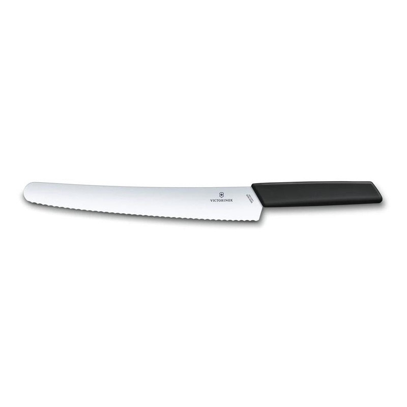 Victorinox Swiss Modern Bread & Pastry Knife, 26Cm, Black Handle