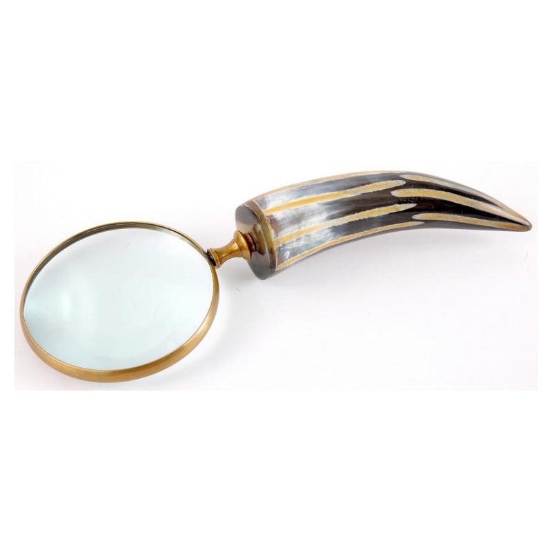 Rembrandt Brass Aluminium Magnifier W/ Horn Handle TK1177