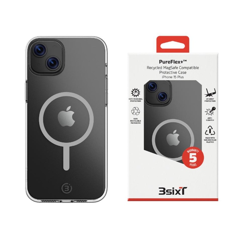 3sixT Pureflex+ Iphone 15 Plus (Ms)(Rc) Clear/Clear 3S-2527