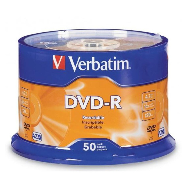 Verbatim Dvd-R 4.7Gb 16X 50 Pack On Spindle MV260