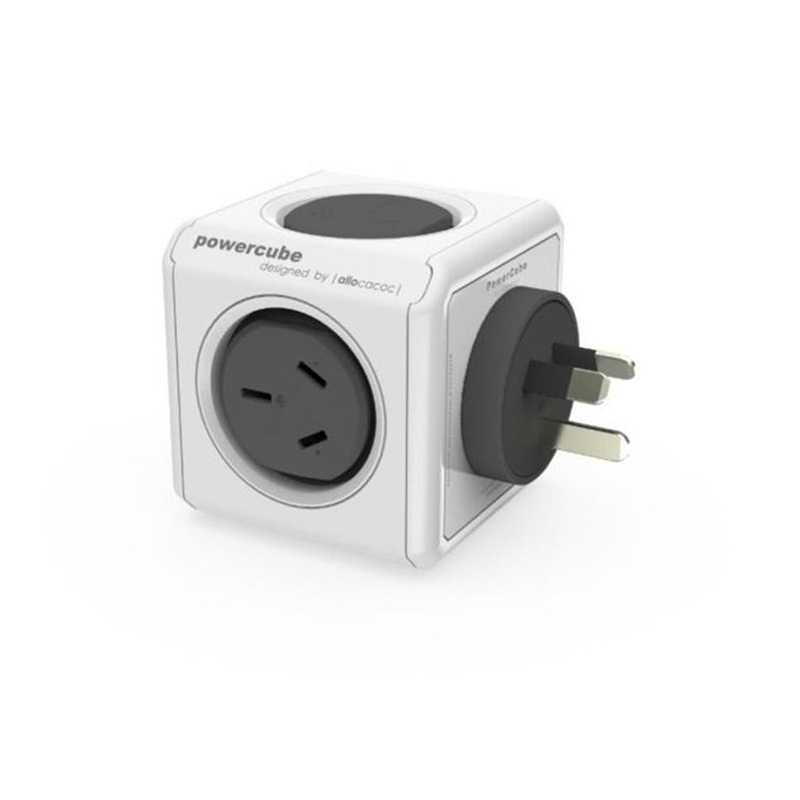 ALLOCACOC POWERCUBE OUTLET X 2 USB X 2 surge Grey