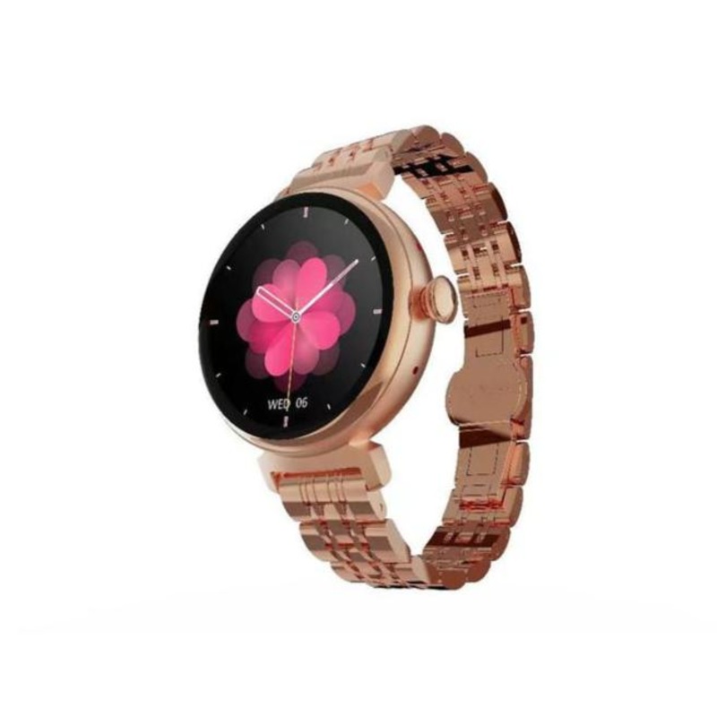 HiFuture Aura, outdoor bluetooth calling smartwatch, 1.04" AMOLED Display,  Rose Gold