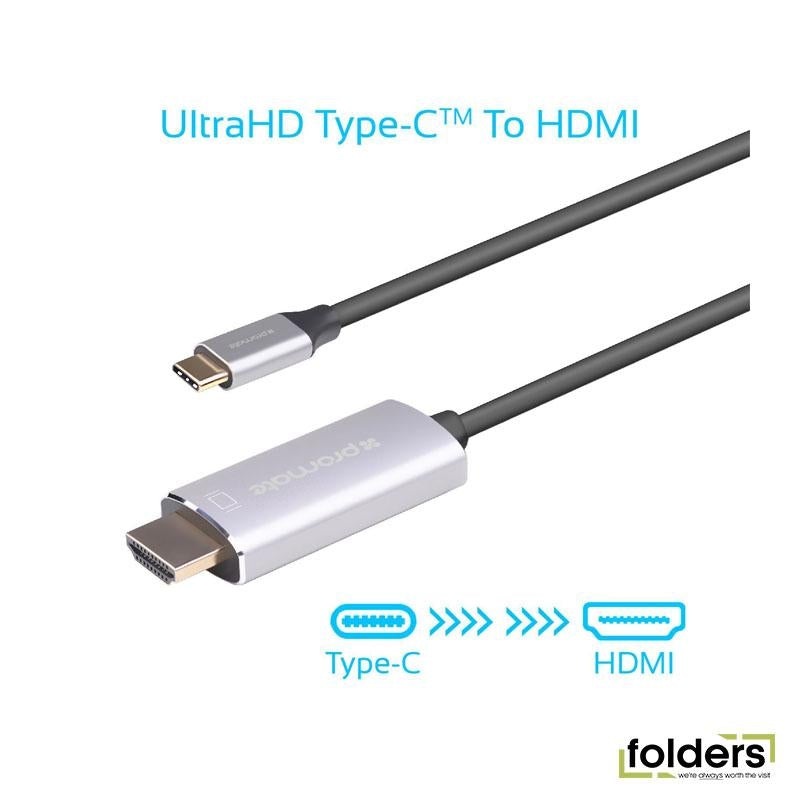 PROMATE 1.8m USB-C to HDMI cable