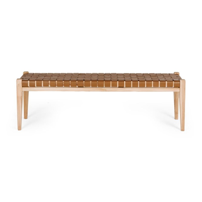 Furniture By Design Indo Woven Bench 150 Saddle PLINBENWS