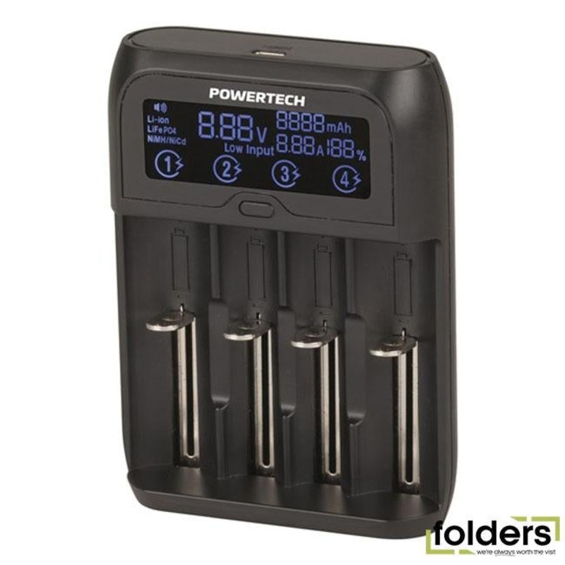 4-channel universal fast charger with lcd