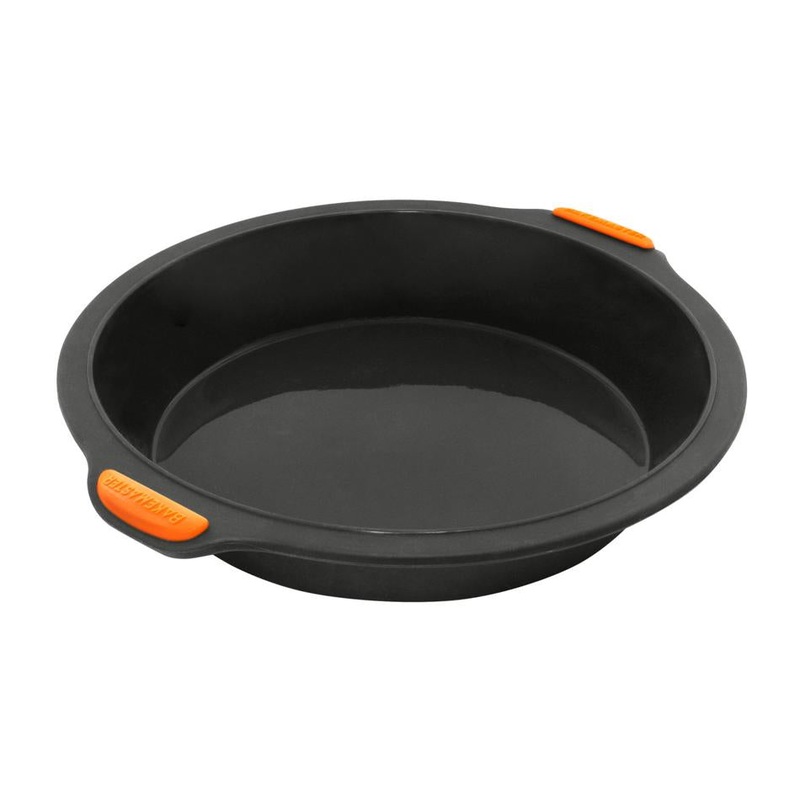 Bakemaster Silicone Round Cake Pan, 24 X 5Cm - Grey 40127