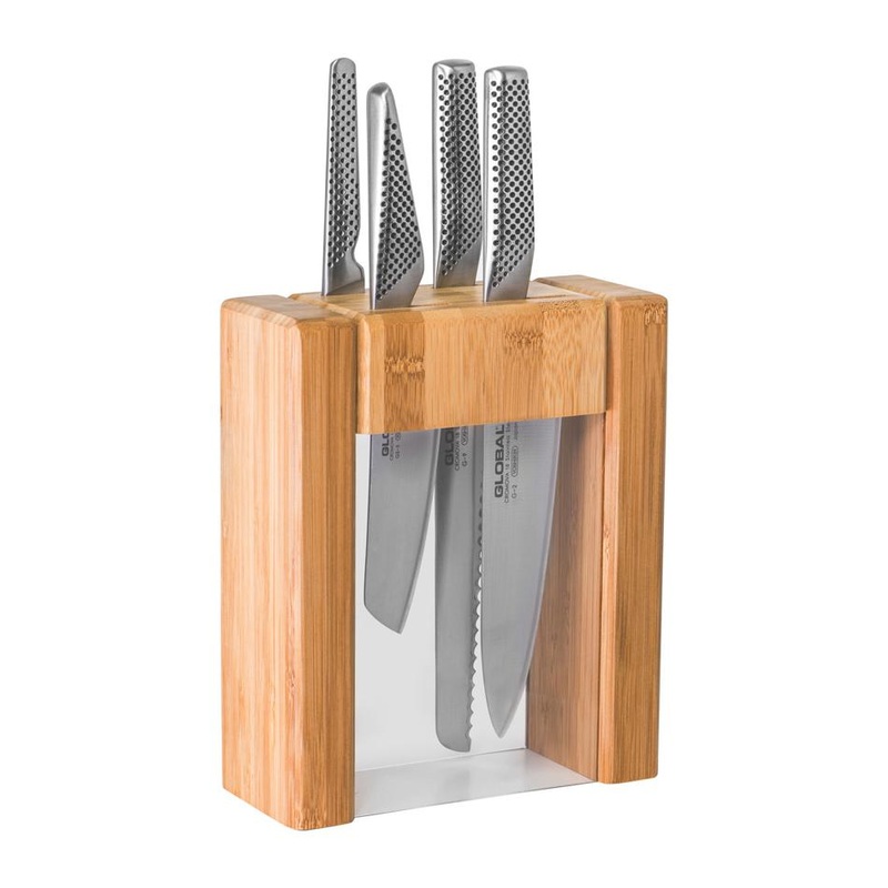 Global Ikasu V Piece Knife Block Set 79629