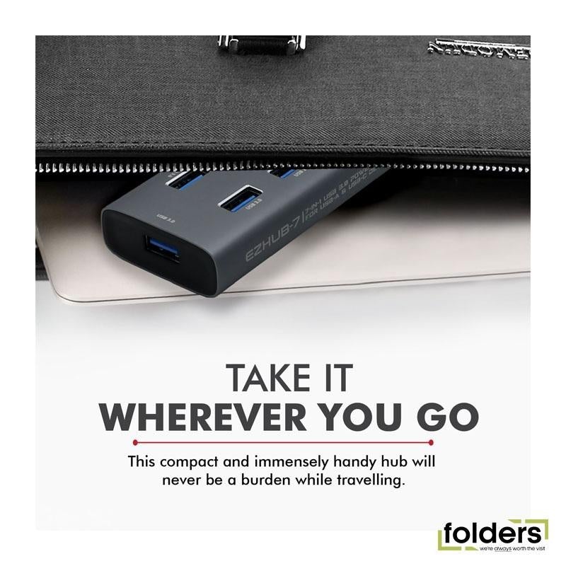 PROMATE Powered USB Hub with 7x USB 3.0 Ports Plus Additional USB-C