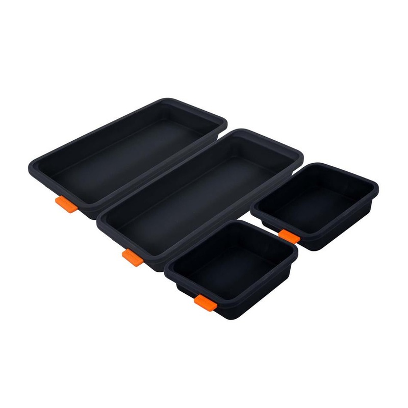Set Of Four Divider Trays - 2 X 13 X13Cm + 2 X 28 X 13 X 3.6Cm 40148
