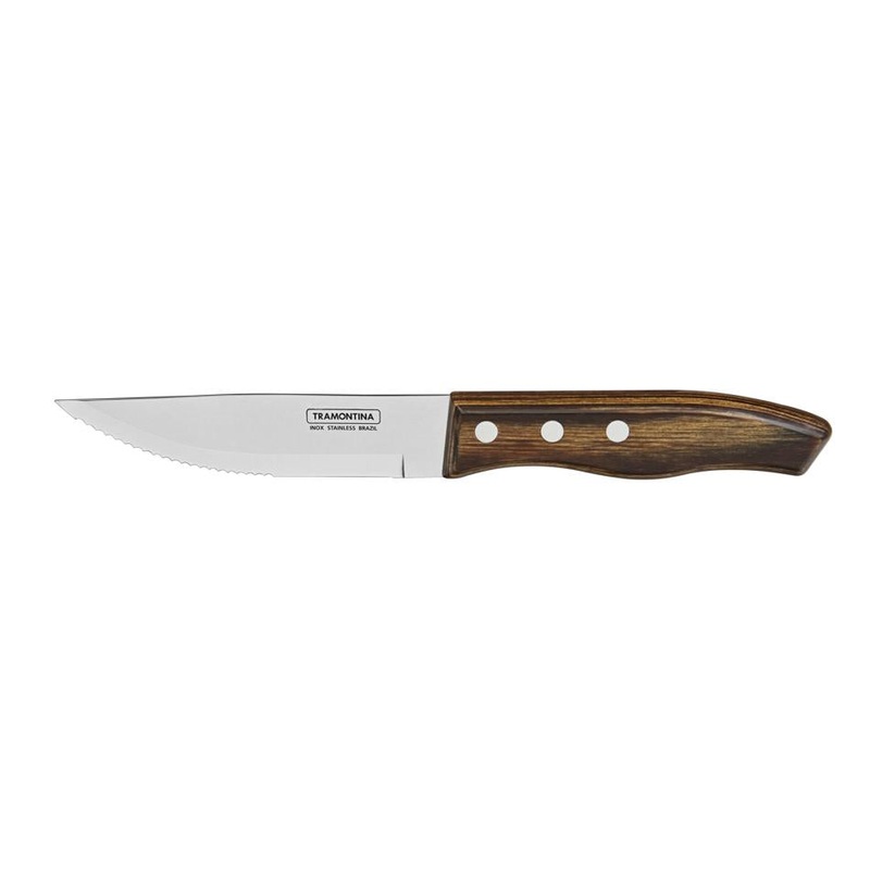 Churrasco Steak Knife Grande Half Tang Polywood Brown  5", 12cm