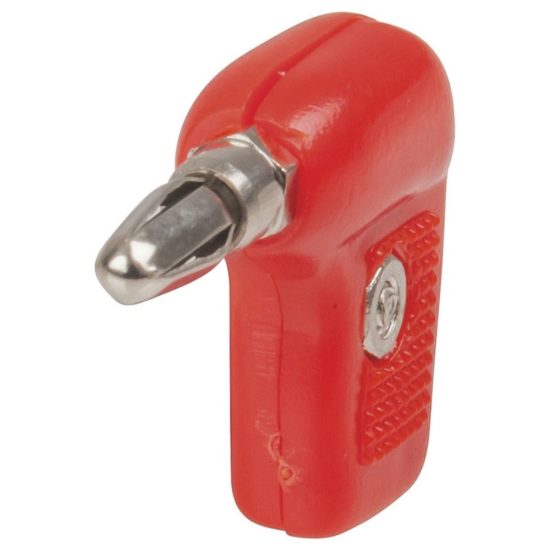Red RIGHT ANGLE BANANA Plug