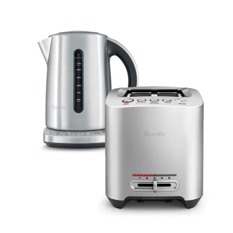 Breville the Smart 2 Slice Toaster and Kettle Set - Stainless
