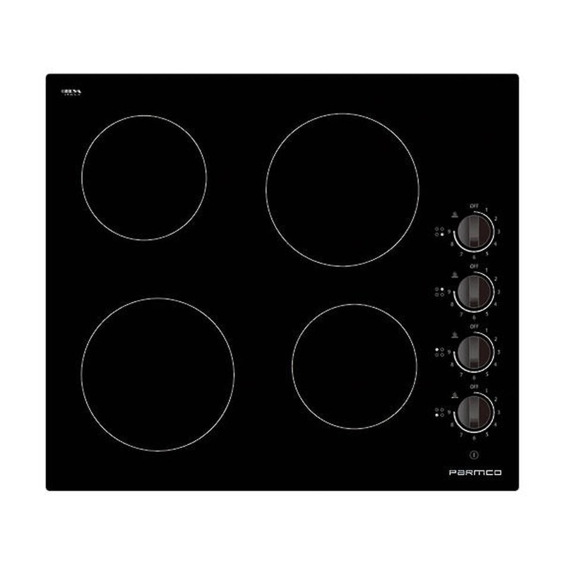 Parmco 600mm Ceramic, Black, 4 Element Cooktop  I  Series 1 HO16BC4