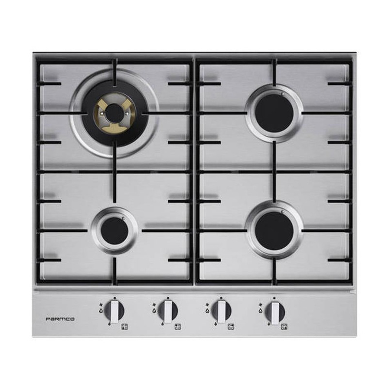 Parmco 600mm Stainless Steel, 3 Burner + WOK, Gas Cooktop HO76SGW4