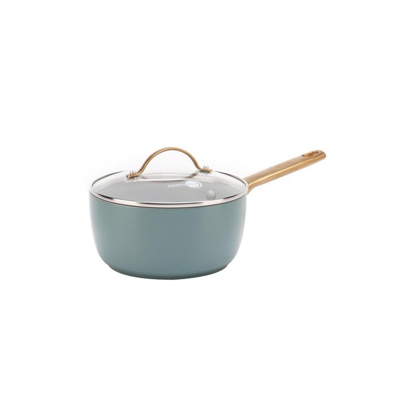 GreenPan Padova Smokey Blue Covered Saucepan 18cm / 2.01L CC003717